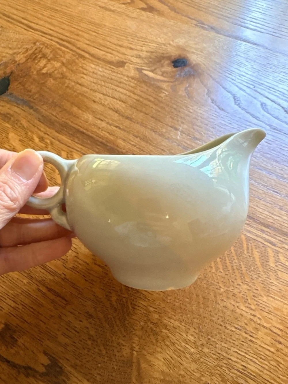 Vintage Dove Gray Ballerina Universal Potteries Creamer with Handle